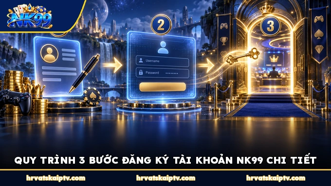 Quy trình 3 bước đăng ký tài khoản NK99 chi tiết