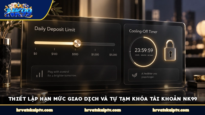 THIẾT LẬP HẠN MỨC GIAO DỊCH VÀ TỰ TẠM KHÓA TÀI KHOẢN NK99