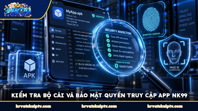 KIỂM TRA BỘ CÀI VÀ BẢO MẬT QUYỀN TRUY CẬP APP NK99