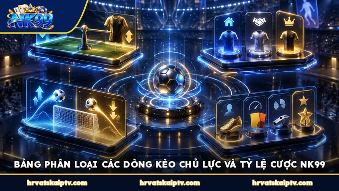 BẢNG PHÂN LOẠI CÁC DÒNG KÈO CHỦ LỰC VÀ TỶ LỆ CƯỢC NK99
