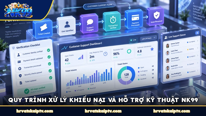 QUY TRÌNH XỬ LÝ KHIẾU NẠI VÀ HỖ TRỢ KỸ THUẬT NK99