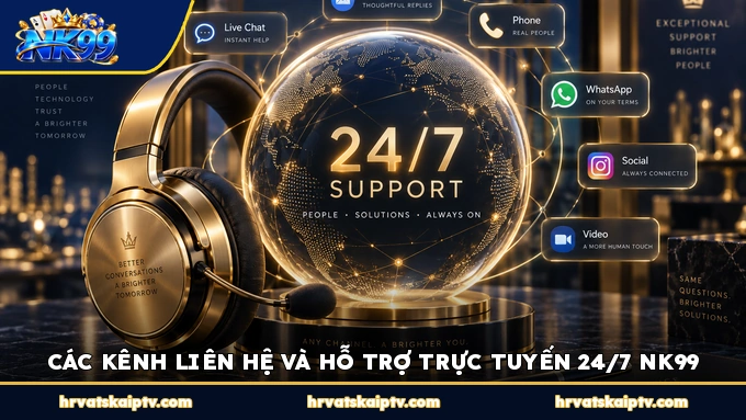 CÁC KÊNH LIÊN HỆ VÀ HỖ TRỢ TRỰC TUYẾN 24/7 NK99